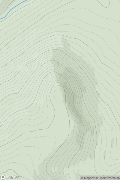 Thumbnail image for Am Beannan [Central Scotland from Dumbarton to Montrose] showing contour plot for surrounding peak